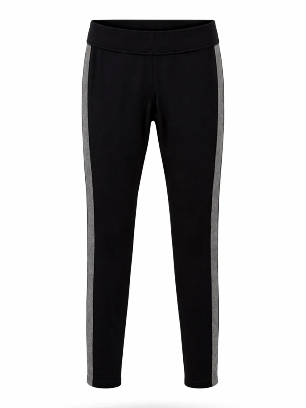 HUE Black Leggings Side Stripe Stretch Pull On Pants Size Small - Picture 1 of 7